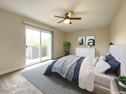 Bedroom at Pleasanton Heights Apartment Homes
