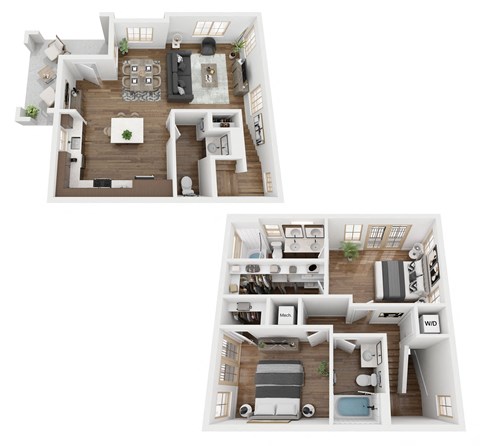 2 bed 2.5 bath Poppy BH TH Floor Plan at The Villas at Anacapa Canyon, California