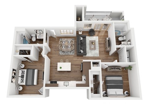 2 bed 2 bath Sage B2 Floor Plan at The Villas at Anacapa Canyon, Camarillo, CA