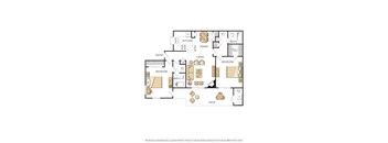 Sendero Two Bedroom Floor Plan