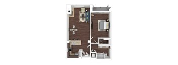 One-Bed Floor Plan at Marina Harbor, California, 90292