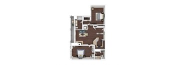 B4A Floor Plan at Marina Harbor, Marina del Rey