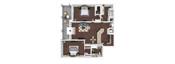 The Villa 2-bedroom 2-bathroom 1,173sqft.
