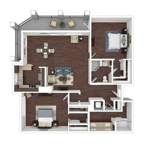 The Villa 2-bedroom 2-bathroom 1,222sqft.  The Villa 2-bedroom 2-bathroom 1,245sqft. by Taylor Angel