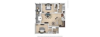 The Villa 2-bedroom 2-bathroom 1,219sqft.