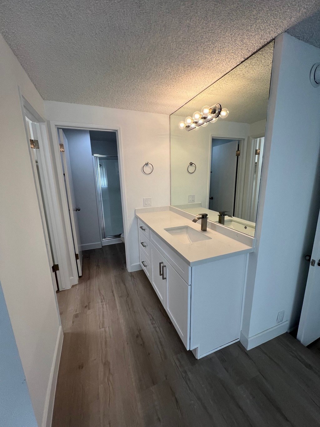 En Suite Bathroom with Hardwood Floors