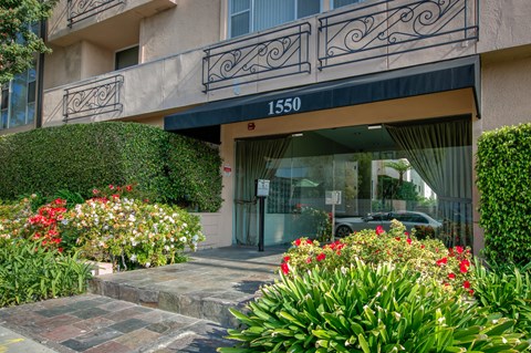 Apartment Building in Los Angeles Entrance