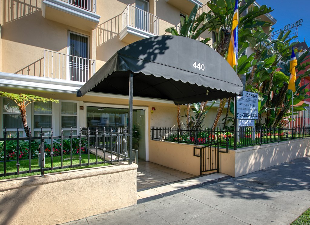 Apartment Building in Los Angeles Entrance