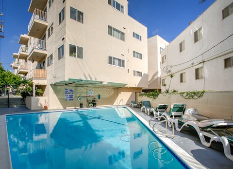 Apartment Building in West Hollywood Pool