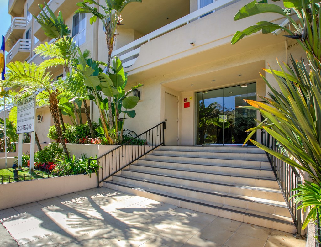 Apartment Building in Los Angeles Entrance