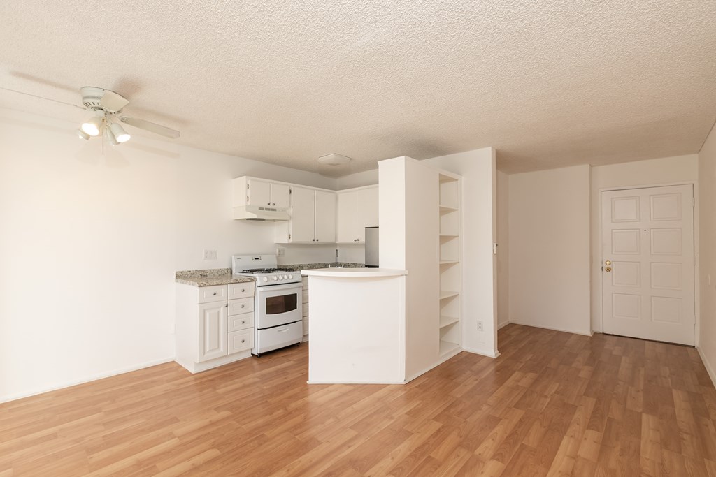 Kitchen with White Appliances and White Cabinets