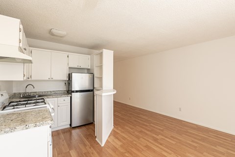Kitchen with White Appliances and White Cabinets