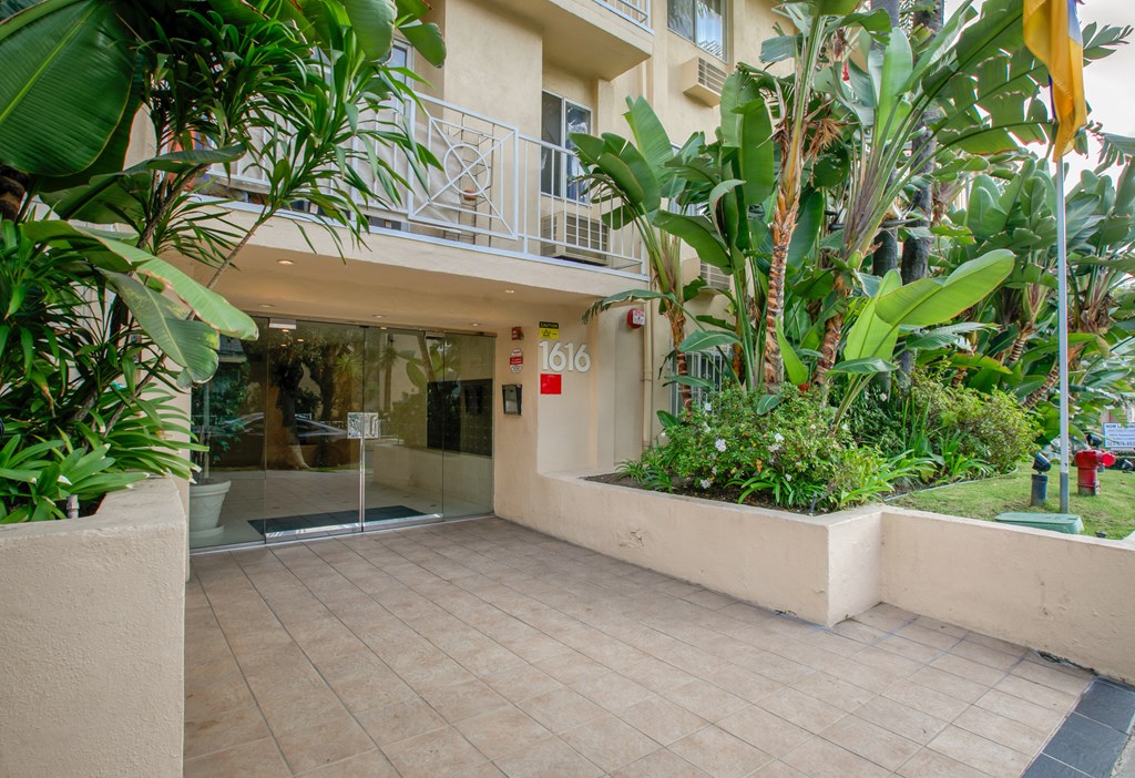 Apartment Building in Los Angeles Entrance