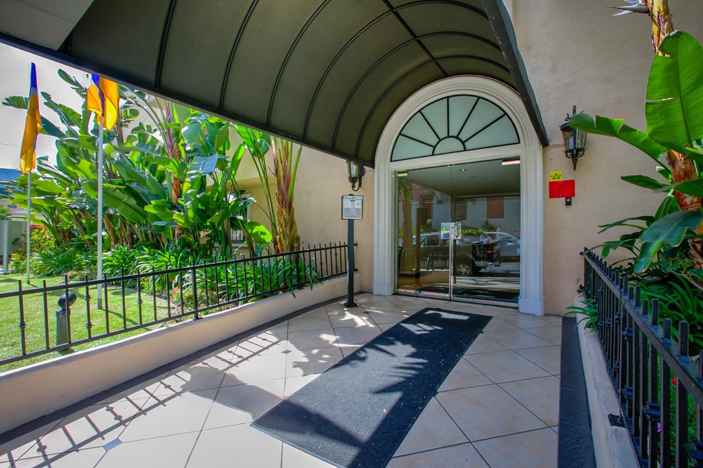Apartment Building in Los Angeles Entrance