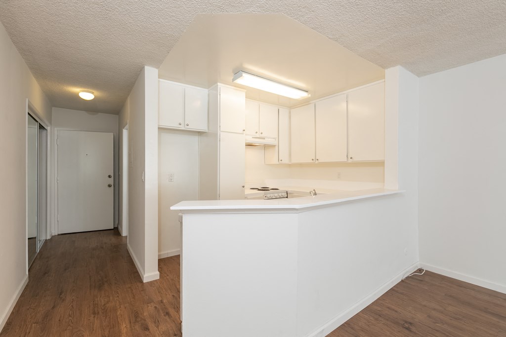 Kitchen with White Appliances and White Cabinets