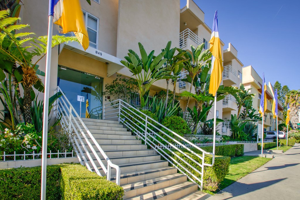 Apartment Building in Los Angeles Entrance