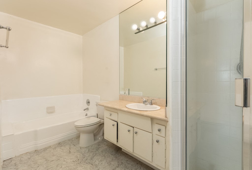 Bathroom with Bathtub and Separate Shower