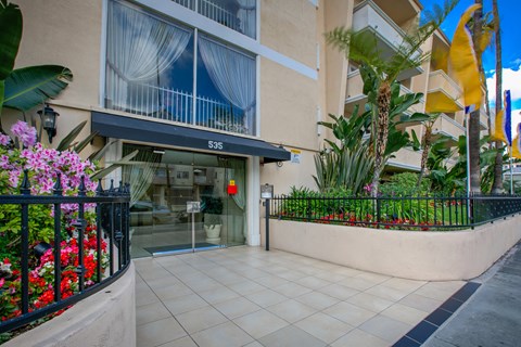 Apartment Building in Los Angeles Entrance
