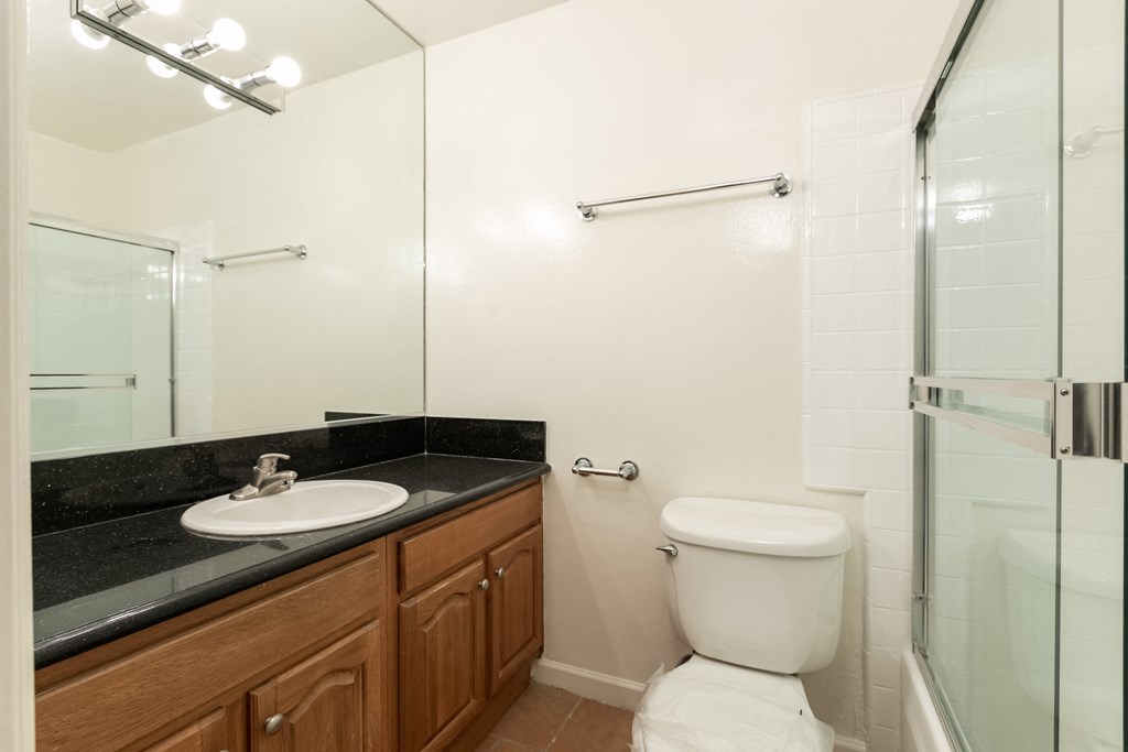 Bathroom with Wood Cabinets