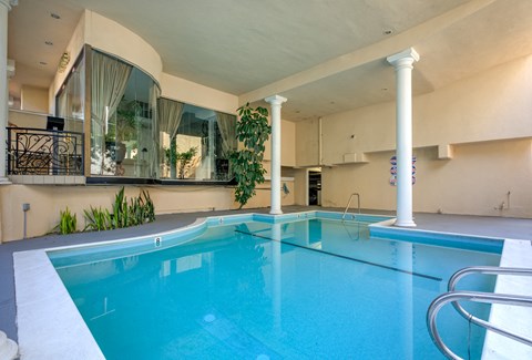 the swimming pool at the resort