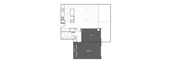 Floorplan for 1 bedroom 1 bath
