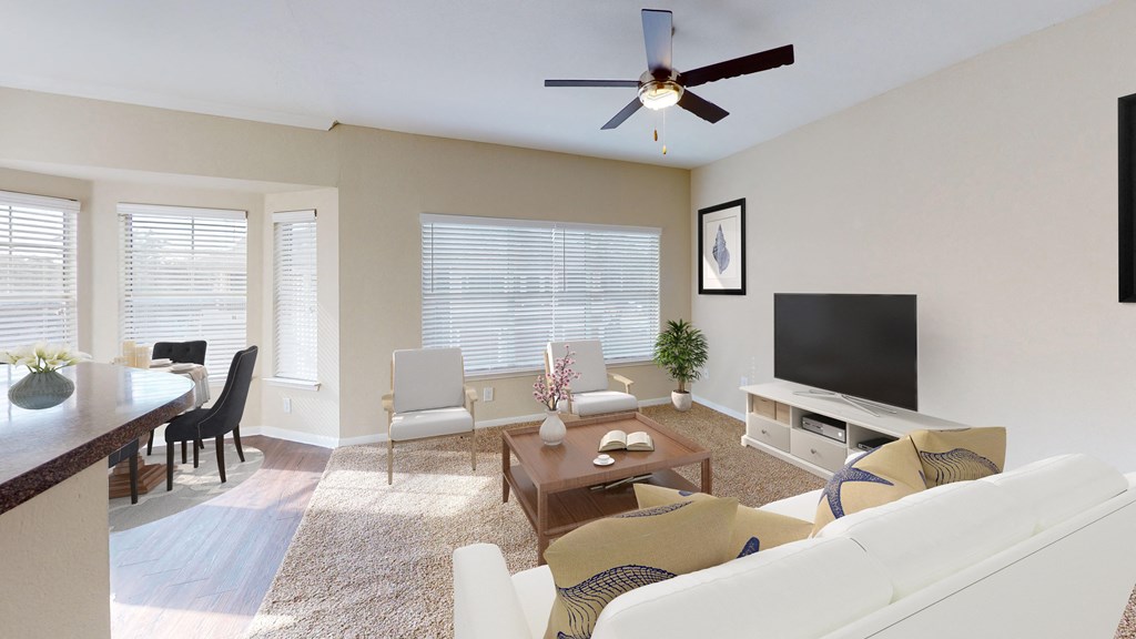 Large windows with natural lighting at The Legends at Eagle Mountain Lake, Fort Worth, Texas