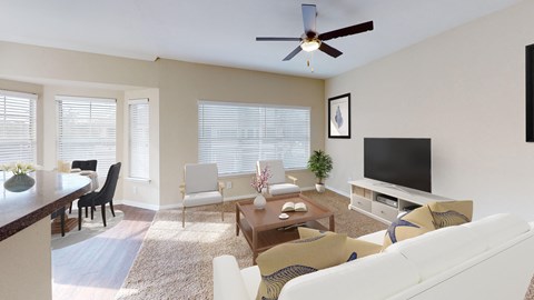 Large windows with natural lighting at The Legends at Eagle Mountain Lake, Fort Worth, Texas