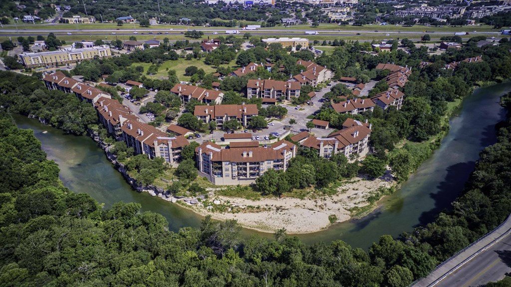 Aerial View at Waters Edge Apartment Homes, Georgetown, Texas