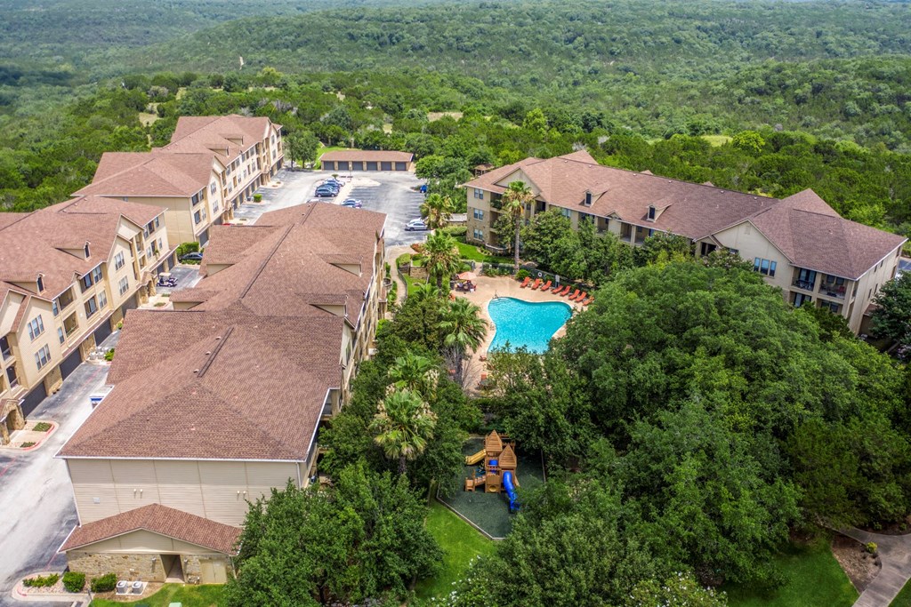 arial view of the resort at The Verandah, Austin, Texas