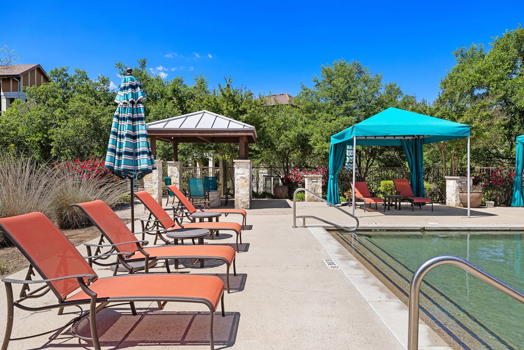 Pool patio at Lakeline East Apartments, Cedar Park, 78613