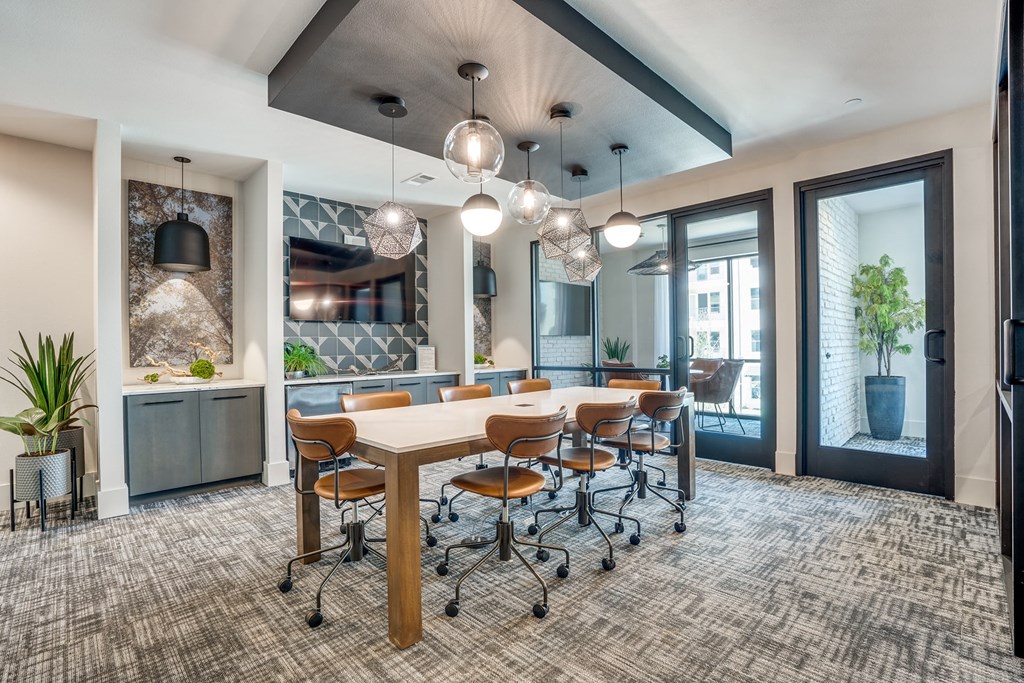 a conference room with a long table and chairs at Aurora Watson Branch, Mansfield, 76063