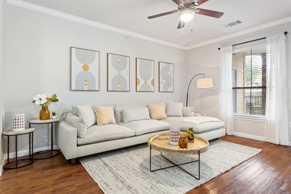 Large living rooms ready for you to entertain! at The Fairways at Star Ranch, Hutto, Texas