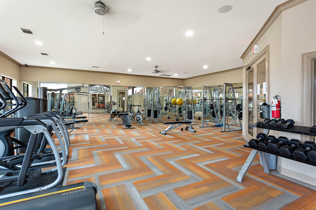 Get fit with plenty of equipment in the 24 hour fitness studio! at The Fairways at Star Ranch, Hutto, Texas