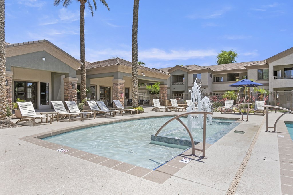 A beautifully resurfaced pool to enjoy in the summer months  at Adiamo Palm Valley, Goodyear, 85395