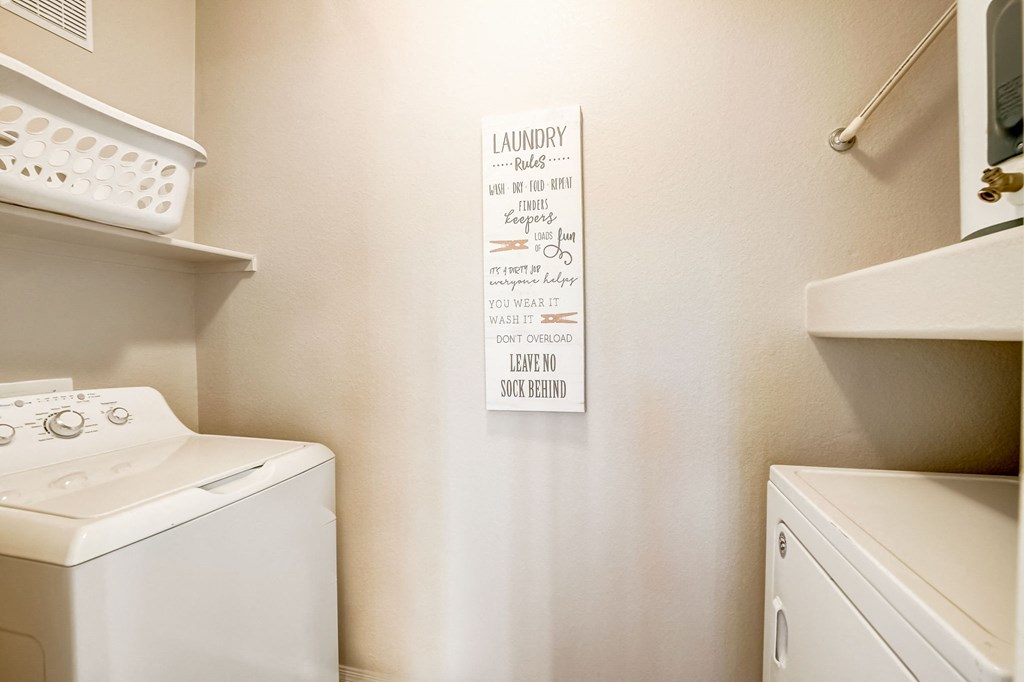 our apartments have a laundry room with a washer and dryer  at Adiamo Palm Valley, Arizona, 85395