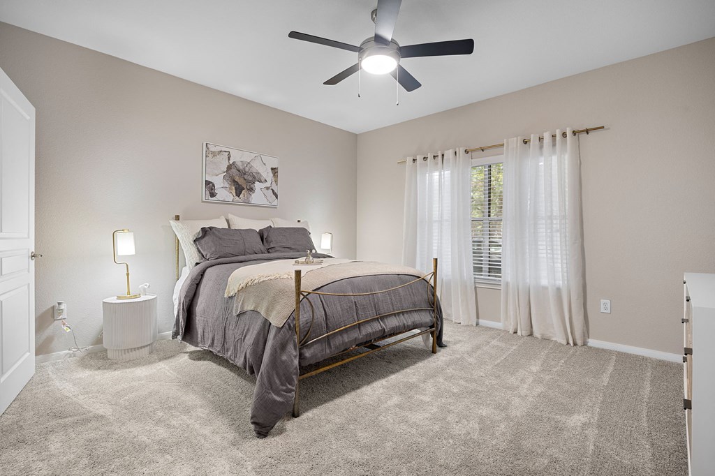 Apartment Master Bedroom at Artisan Apartments & Shops, Austin, TX 78729