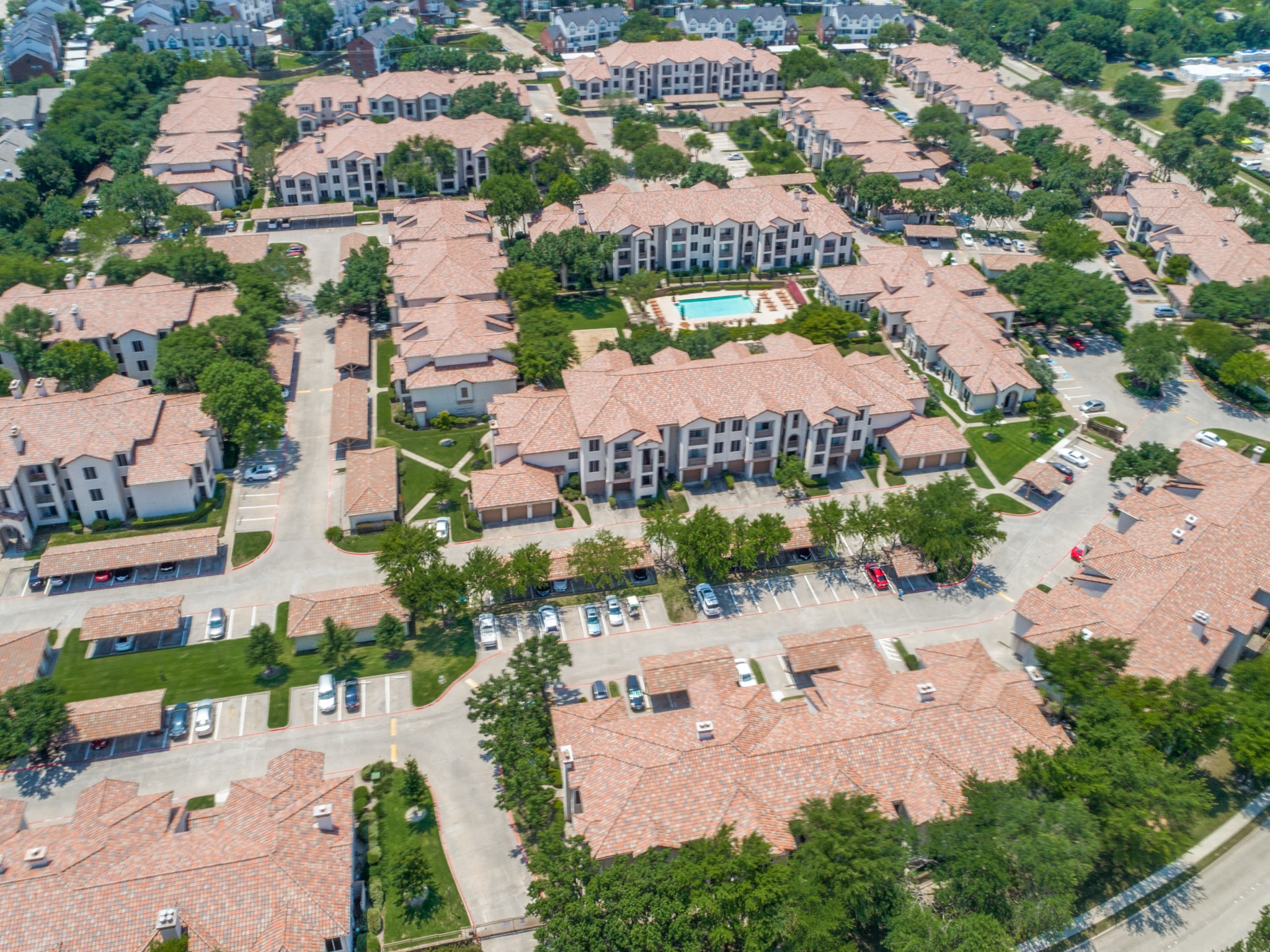 Aerial of Community at La Ventura Apartments, Texas, 75093