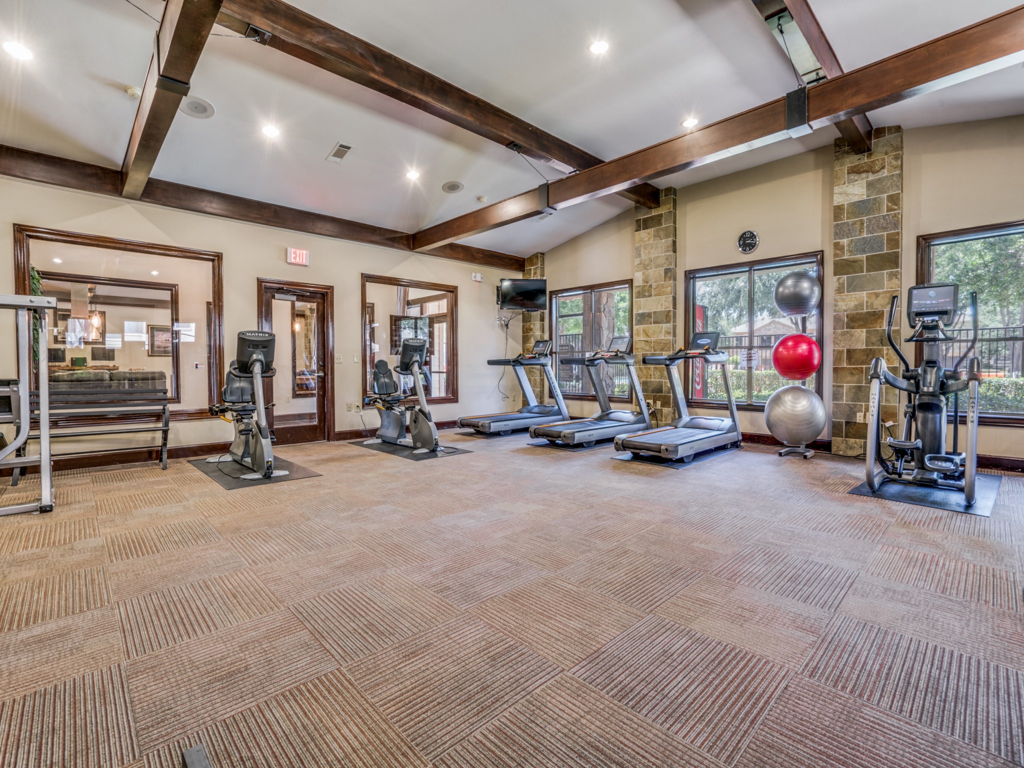 Luxury Fitness Center at The Canyons Apartments, Fort Worth, Texas