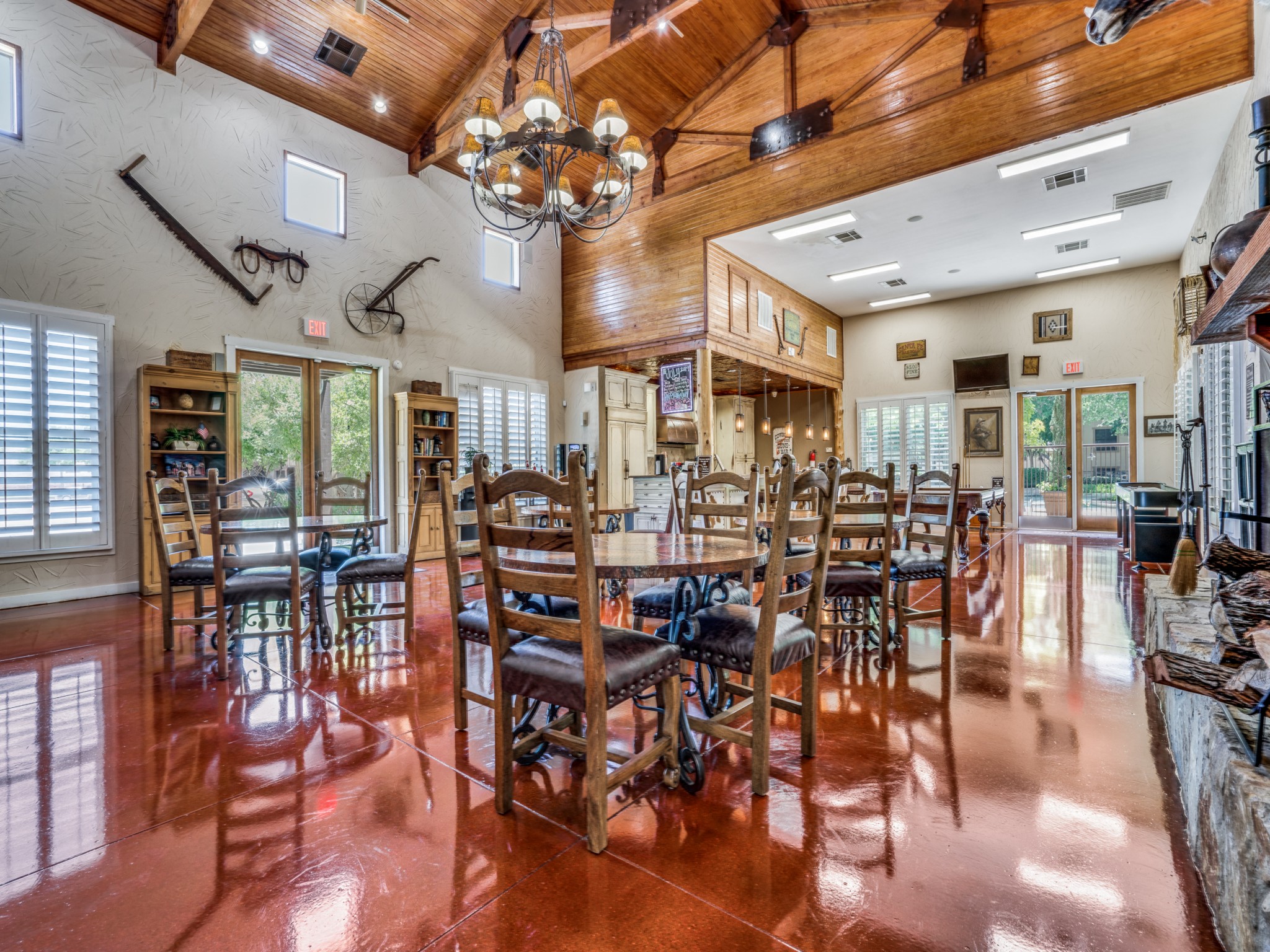 Club Room at Main Clubhouse at The Canyons Apartments, Fort Worth, 76116