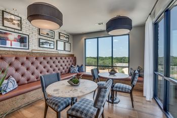 A dining room with a round table and chairs. at Aurora Watson Branch, Texas, 76063