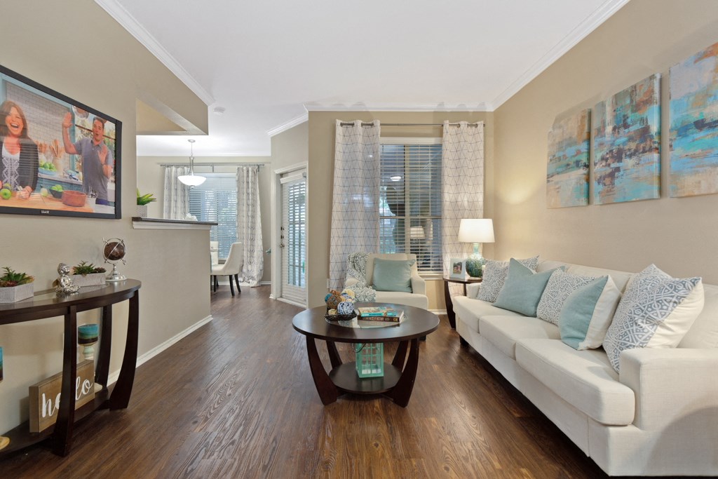 Classic Living Room Design With Television  at Stone Oak @ Parmer, Texas, 78727