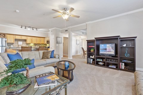 a living room with couches and a coffee table