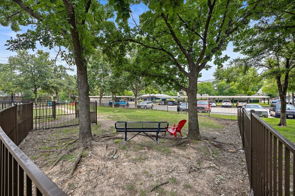 enjoy the shaded bark dog park at Artisan Apartments & Shops, Texas, 78729