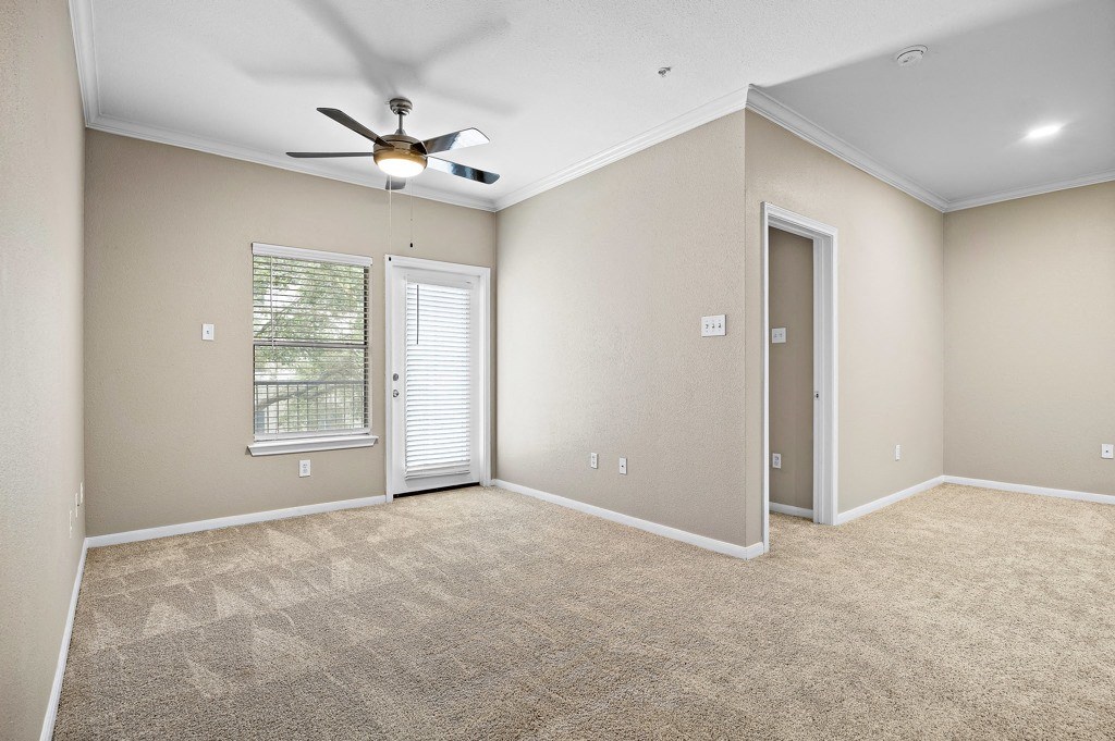 spacious living rooms with natural light at Artisan Apartments & Shops, Austin, Texas