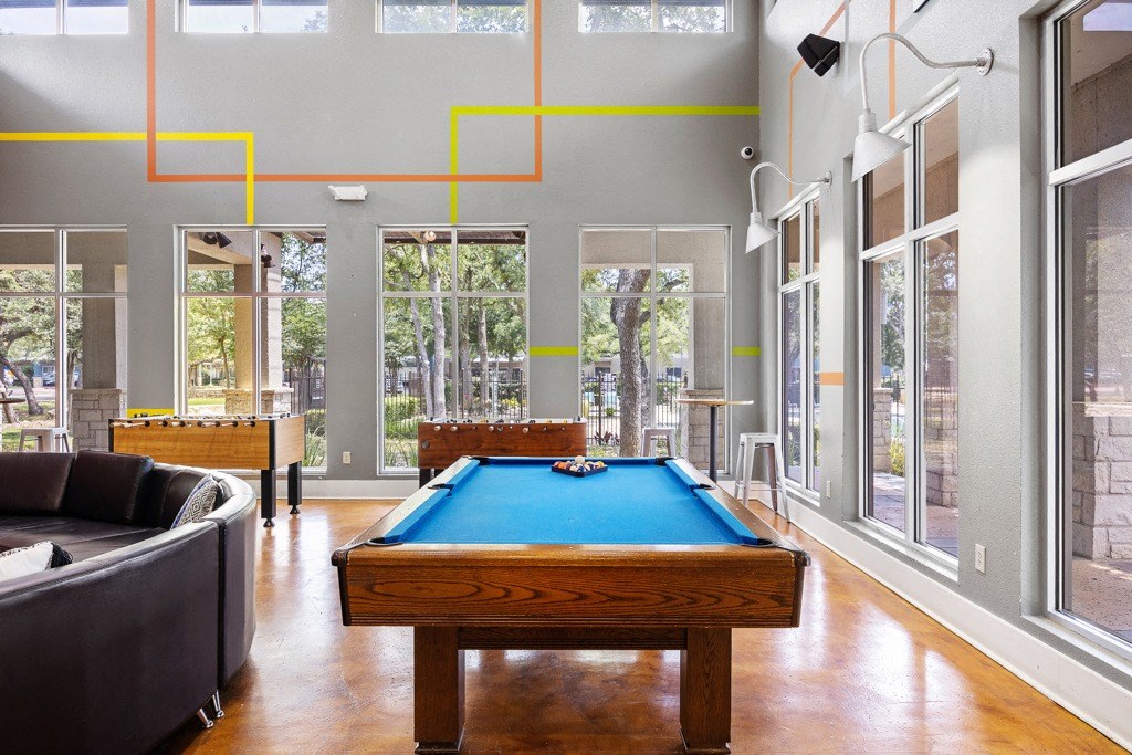 Game Room With Pool Table at Artisan Apartments & Shops, Austin, Texas
