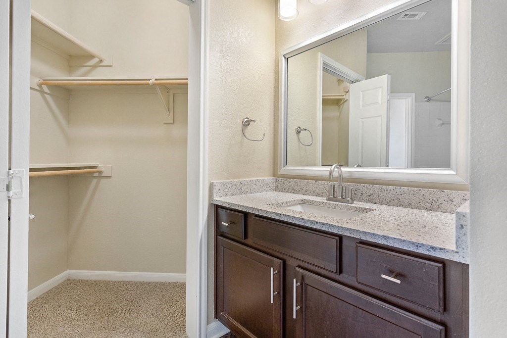 Beautifully lit closets and bathrooms! at Las Brisas Apartment Homes, Texas, 78665
