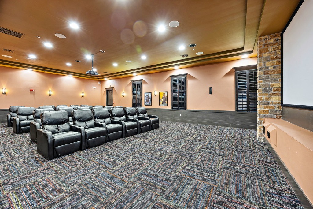 Movie Theater at Las Brisas Apartments in Round Rock, Texas