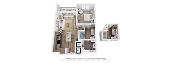 A1 Floor Plan at Aurora Watson Branch, Mansfield, TX, 76063