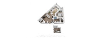 A2 Floor Plan at Aurora Watson Branch, Mansfield, TX