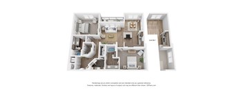 B4 Floor Plan at Aurora Watson Branch, Mansfield, TX